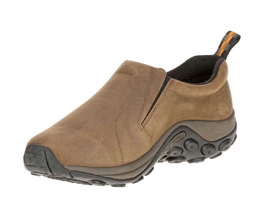 Merrell Slip Ons Brown - Jungle Moc Nubuck Wide Width - Mens 17QXOKYGB